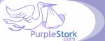 Purple Stork Birth Announcment